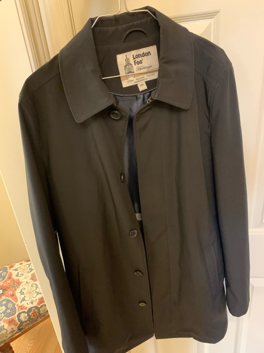 London Fog Men’s Black Rain Jacket